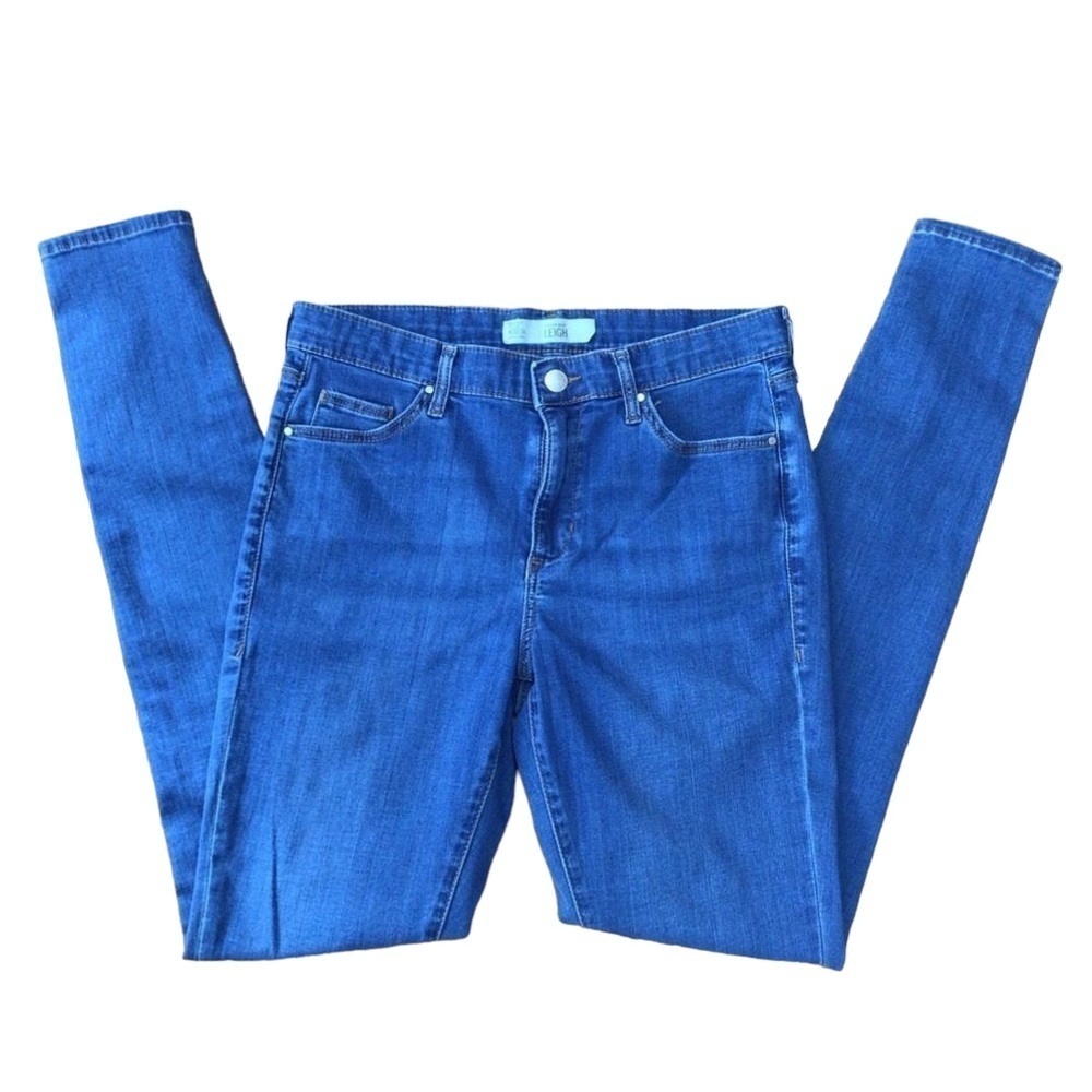 TOPSHOP moto jeans Leigh style blue stretchy denim high rise skinny size 30